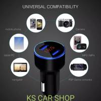 ชาร์จในรถยนต์3.1A Dual USB Car Charger ที่ชาร์จในรถยนต์พร้อมจอ LCD 2พอร์ตแสดงค่าไฟฟ้าที่ชาร์จแบต 2 พอร์ต ไฟแสดงโวลท์ หัวชาร์จในรถ Fast Charger