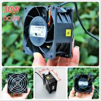 DC12V 30W พัดลมควบคุมความเร็วสูงไร้แปรงที่มีประสิทธิภาพสูงสำหรับคอมพิวเตอร์เซิร์ฟเวอร์รถจักรยานยนต์ความรุนแรงพัดลมทำความเย็นพัดลม DIY