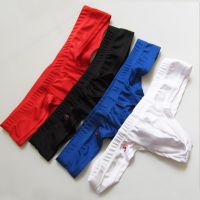 hotx 【cw】 Hot Sale Fast Drying Underpants Thong Swim Trunks Multiple Colors Color Pleated Swimwear Men