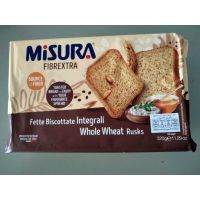 ?Import for U? Misura Whole Wheat Rusks ขนมปัง โฮลวีททอดกรอบ ชนิดแผ่น 320g