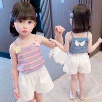 COD dsgrtytrytry 【 Special Offer 】 Girls Camisole Summer New Style Children Outer Wear Thin Tops Little Baby Sle