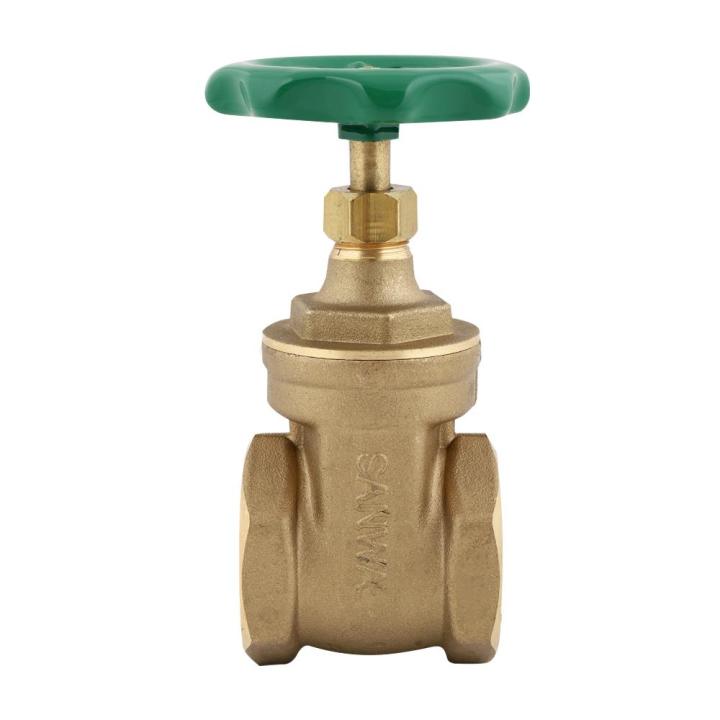 ประตูน้ำทองเหลือง-sanwa-1-1-4-นิ้วbrass-gate-valve-sanwa-1-1-4in-ราคาดีที่สุด