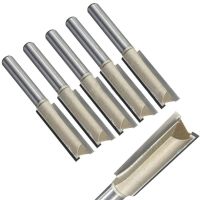 [พร้อม] 60มม. ยาว1/4X3/8นิ้วงานไม้ก้านตรง Dual Flute Router Bit Cutter