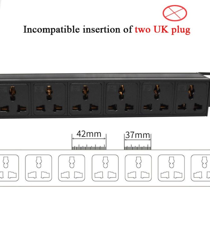 10ac-อุปกรณ์ต่อตู้-pdu-อะลูมิเนียมตัวผู้ป้องกันสวิตช์ฟ้าผ่า-iec320-c14อะแดปเตอร์เต้าเสียบ