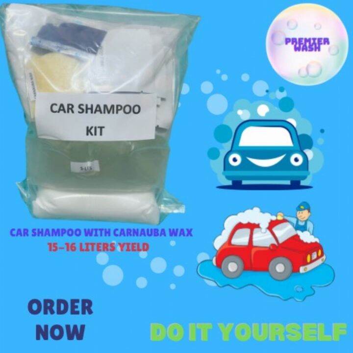 CAR SHAMPOO DIY KIT WITH CARNAUBA LIQUID 1516 LITERS YIELD Lazada PH