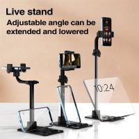 Universal 360 Desktop Phone Holder Tablet Stand For Ipad Phone Bracket Metal Telescopic Adjustable Height Angle Live Support