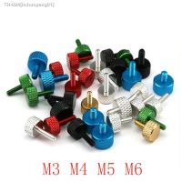 ☄ 5-10pcs/lot M3 M4 m5 m6x6/8/10/12/16/20 colourful aluminum knurled hand tighten thumb screw