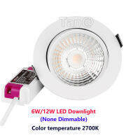 Mier อบอุ่นสีขาว (2700K)6วัตต์12วัตต์ LED ดาวน์ไลท์ไม่มีหรี่แสงได้ในร่มแสง DW1-06A-ND DW1-12A-ND โคมไฟร่างกายมุมหมุน AC100-240V *