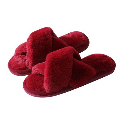 Womens Fluffy House Slippers Soft Indoor Slipper Anti Slip Comfortable Home Slippers