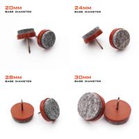 hotx【DT】 8pcs Round Table Feet Leg Felt Blanket Floor Protector Anti Glide Skid Nail-On 20/24/28/30mm