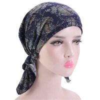 2020 NEW Fashion Women Flower Muslim Ruffle Cancer Chemo Hat Beanie Scarf Turban Head Wrap Cap Printed Headwear Lady Hats