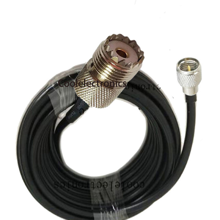 RG58 50-3 Mini UHF Male to UHF SO239 Female RF Connector Coax Coaxial Pigtail Cable Wifi Antenna 50cm 1/2/3/5/10/15/20/30m