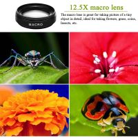 2 IN 1 Mobile Phone 0.45X Wide Angle Len; 12.5X Macro HD Camera Universal For Xiaomi Samsung Android