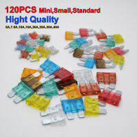 120PcsLot High Quality Assorted Car Boat Truck Mini Small Standar Three Types 5A 7.5A 10A 15A 20A 25A 30A 40A Fuse Blade