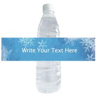 Winter Ice Snow Snowflake Customize Text Name Water Bottle Stickers Bottle Labels Freeze Ice Party DIY Decorations