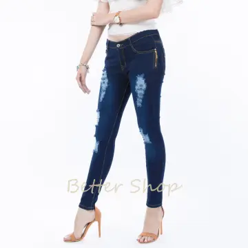 Shop Dark Pants Skinny Jeans Stretchable For Women with great