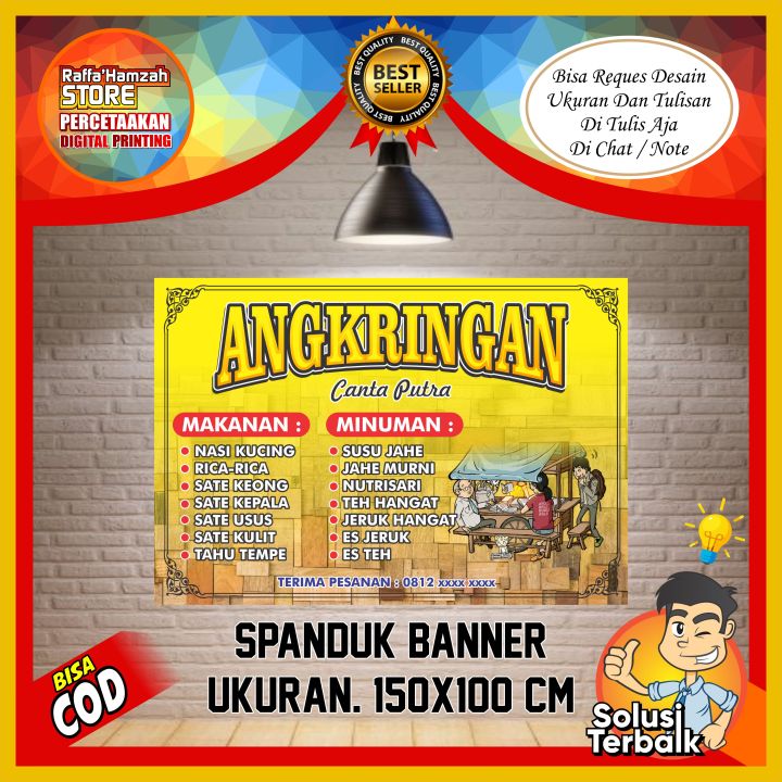 Spanduk Backdrop Banner Angkringan Uk 100x150 Cm Lazada Indonesia