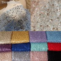 卍™ Luxury African Heavy Bead Lace Fabric High Quality 1 meters Nigerian Sequins French Tulle Fabric Material For Wedding Party