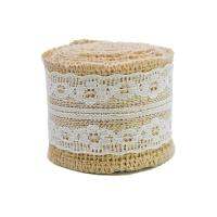 ริบบอน Jute Burlap ธรรมชาติขนาด2ม. 5ซม. ตกแต่งแต่งงานวินเทจแบบเรียบง่ายม้วนปอผ้าลายกระสอบอุปกรณ์งานเลี้ยงคริสต์มาสแบบทำมือ