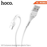 Hoco X37 สายชาร์จ Cool power charging data sync รุ่น ip / Micro / Type-c  2.4A-3A ความยาว 1 เมตร