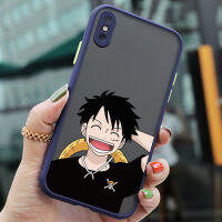 เคสไอโฟน x เท่ๆ XS Max XR การ์ตูน Luffy Ultra-thin skin รู้สึก Frosted เลนส์ใสกล้องฟิล์มป้องกัน ฝาหลังแบบแข็ง ขอบซิลิโคนอ่อนนุ่ม เต็มปก