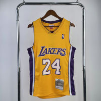 【Mitchell&amp;Ness】Mens New Original Lakers #24 Kobe Bryant Vintage Jersey Heat-pressed Hardwood Classics Swingman Yellow