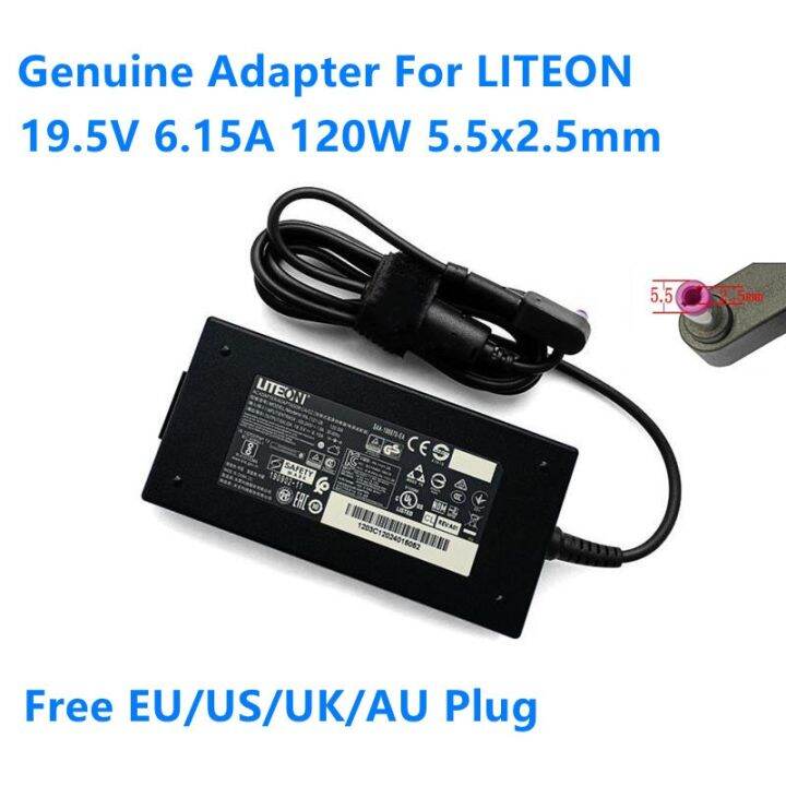 Genuine 19.5V 6.15A 120W 5.5x2.5mm LITEON PA112126 AC Adapter For