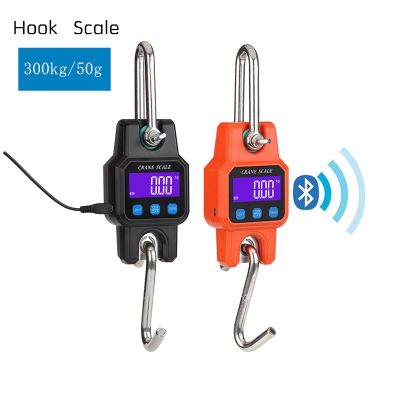 300kg/50g Bluetooth-Compatible Crane Scale Rechargeable Portable Hanging Industrial Hook Scales Stainless Steel With 4.0 BT USB