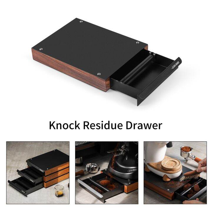 MHW3BOMBER Espresso Knock Box Drawer Removable Knock Bar NonSlip Base