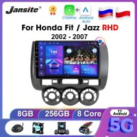 Jansite 2 Din 11วิทยุติดรถยนต์สำหรับฮอนด้าฟิต Jazz City RD 2002-2007 8G + 256G เครื่องเล่นภาพเคลื่อนไหวหลายชนิด Carplay สเตอริโออัตโนมัติ