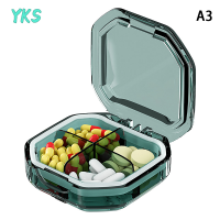 ?【Lowest price】YKS กล่องยาสำหรับจัดเก็บยาขนาด4 6กริดสำหรับเดินทางรายสัปดาห์กล่องใส่ยากันน้ำได้ทุกวันที่ใส่แคปซูลวิตามิน