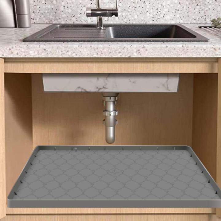 tishita Sink Mat Drip Tray Non Slip with Drain Hole Kitchen