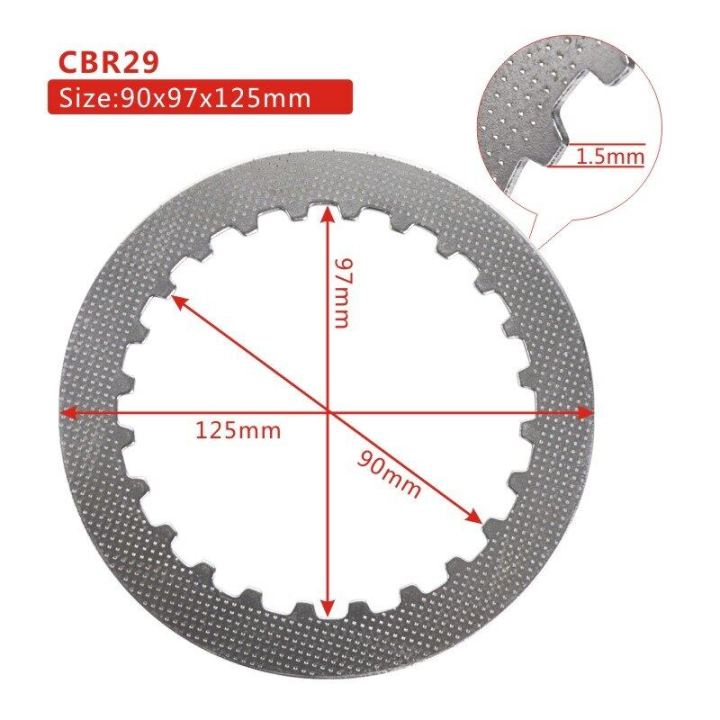 จานคลัชเหล็กรถจักรยานยนต์สำหรับ-kawasaki-el125-el-125-klf220-klf250-bayklf-220-250สำหรับ-honda-nx250-xr250r-xr250-xr-nx-250