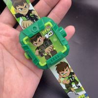 นาฬิกาเด็กผู้ชาย ben10 ฉายภาพได้เหมาะสำหรับเด็กผู้ชายมีเวลามีวันที่เดือน