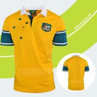 ขายเสื้อคุณภาพดีที่สุด 1999 Retro Australia Rugby Jersey Home Retro 1999 RugbyJersey Australia Jersi