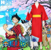 Anime One 1 ชิ้นคอสเพลย์Luffy WanoประเทศArcชุดคอสเพลย์ผู้หญิงชุดกิโมโนยูกาตะชุด