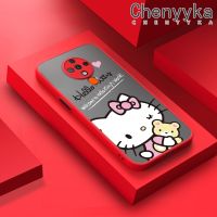 Chenyyka เคสปลอกสำหรับ Tecno Spark 6 KE7 เคสกรณีการ์ตูนน่ารักคิตตี้แมวฝ้าใสฮาร์ดโทรศัพท์ปลอกเด็กผู้หญิงกันกระแทกซิลิโคนเต็มปกหลังกล้องป้องกันกรณี