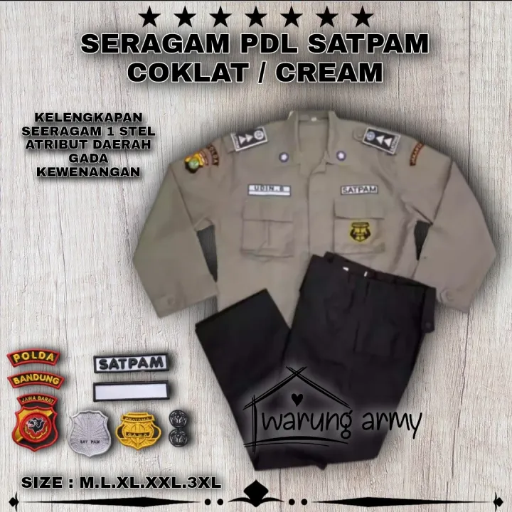 Seragam Satpam Terbaru / Seragam Satpam Coklat / Seragam security