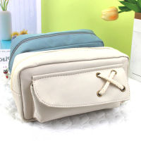 Stationery Organizer Large Capacity Bag Pencil Pouch Crossed Linen Rope Pencil Case Pencil Case Pen Bag