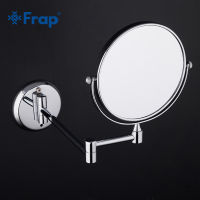 Frap Bathroom Mirrors Round Stainless Steel Frame Makeup Mirror Wall Mounted Cosmetic Mirrors Magnifier Bath Accessories F6106