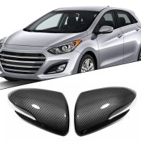 คาร์บอนไฟเบอร์ผ้าคลุมกระจกมองหลังรถยนต์สำหรับ Hyundai Elantra I30สติ๊กเกอร์ติดกระจกเลี้ยวประตูด้านข้าง2016 -2019ตกแต่ง