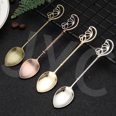 Kitchen Tableware Dining Bar Carving Kitchen Tools Dessert Teaspoon Coffee Spoon