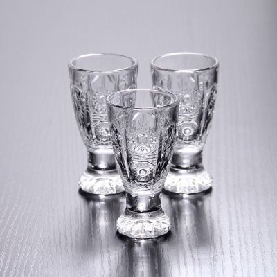 【CW】☽❏  6Pcs Engraved Shot Glasses Fashion Goblet Lead-free Wine Glass Cups Liqueur Drinkware Gifts