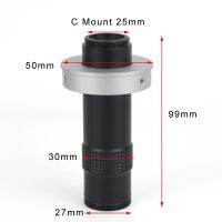 Industrial Microscope 5X-130X C-mount Lens Large Field of View High Working Distance Monocular Video Magnifying Glass