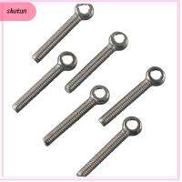 SHUTUN 6PCS M6x40mm แหวนสกรูสำหรับยก ทนทานสำหรับงานหนัก 304สแตนเลสสตีล สลักเกลียวตา ทนทานต่อการใช้งาน เงินสีเงิน สลักเกลียวแบบห่วง ที่ยึดสำหรับยึด