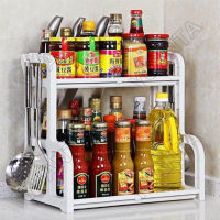 YUANTA ชั้นวางเครื่องครัว ช้นวางขวด ชั้นวางเครื่องปรุง พลาสติก ประกอบง่าย Kitchen Seasoning Shelf