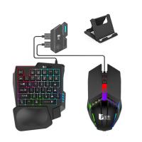 Mix Seelite Mouse And Keyboard Converter อุปกรณ์เสริมสำหรับเล่นเกมตอบสนองได้เร็วขึ้นศัพท์มือถือพร้อมคีย์บอร์ดและเมาส์ไร้สาย