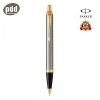 PARKER ปากกา ป๊ากเกอร์ ลูกลื่น ไอเอ็ม เงิน คลิปทอง  (NEW) – PARKER IM BALLPOINT PEN Silver Gold Trim (NEW) (ราคาพิเศษ พร้อมกระดาษห่อของขวัญ)  pendeedee