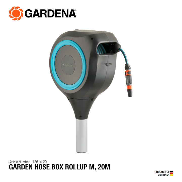 GARDENA Garden Hose Box RollUp M, 20m, Turquoise Lazada PH