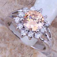 Lamberts Captivating Morganite CZ Plated Size 6 / 7 8 9 R0143